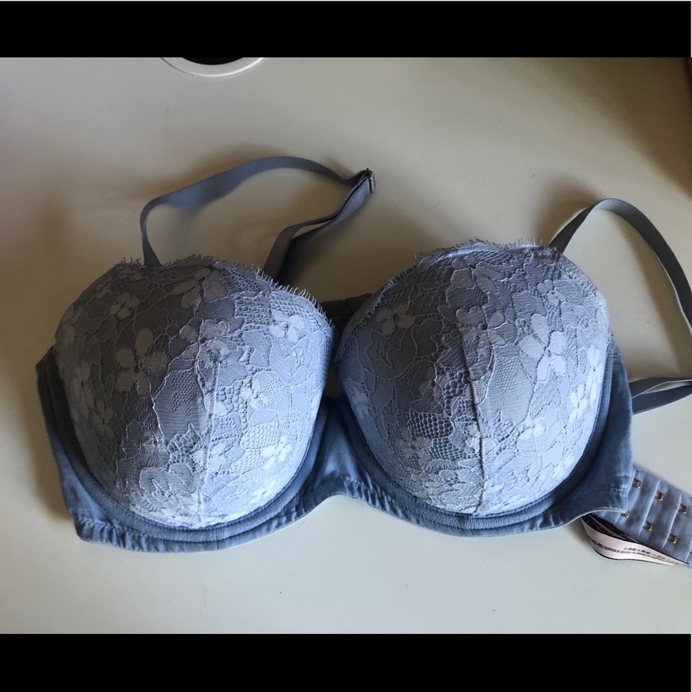 Blue-denim bra